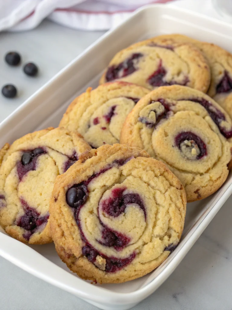 Blueberry Cheesecake Swirl Cookies