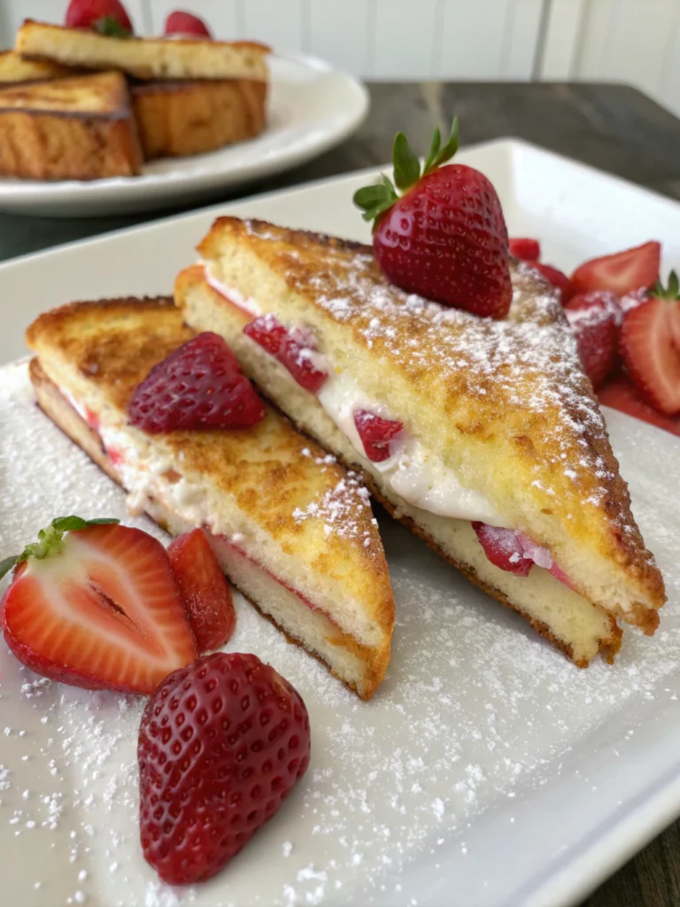 Fried Strawberry Cheesecake Sandwiches