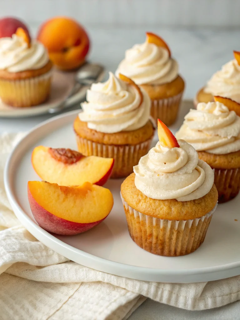 Honey Peach Cupcakes