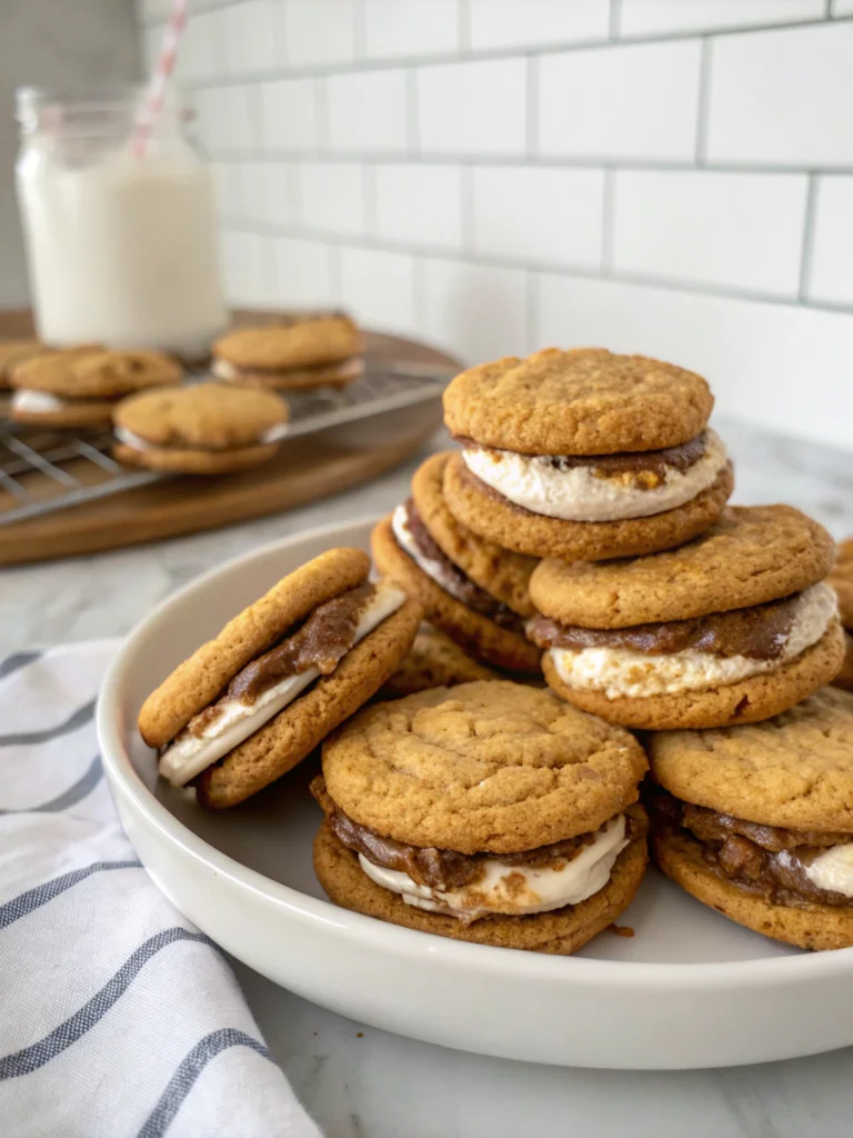 Peanut Butter S'mores Sandwich Cookies